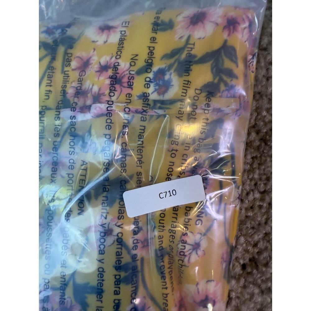 Harper Heritage Dora Yellow Floral Wrap Dress Size XS Summer Party Cocktail C710 - Picture 10 of 10